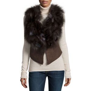 COPY - Adrienne Landau Fox-Fur Vest